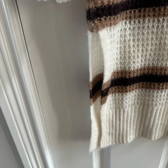 Hem & Thread Striped Open-Front Cardigan Sweater - Lage - Picture 5 of 7